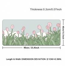 Mouse Pad Large XXL Tulip Long Mouse Pad Printing Animation Landscape Beautiful Cute Mouse Pad  Rubber Mouse Pad Computer Accessories Keyboard Mouse Popular Mat Table Mat Floor Mat Gift To Send Male And Female Friends Game Mouse Pad