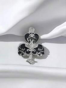 5pcs Alloy Oil Drop Personalized Retro Poker Element Pendant, Heart, Plum Blossom, Square Charms, DIY For Phone Chains, Bags, Necklaces, Earrings, Keychains, Jewelry Accessories