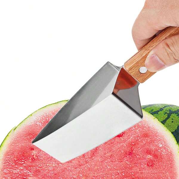 1pc Stainless Steel Watermelon, Cantaloupe, Honeydew Fruit Cutter, Wedge Cutter And Slicer Tool