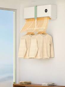 1pc Portable Foldable Clothes Hanger, Creative Clothes Clip, Multifunctional Drying Rack For Travel, Can Hang On Air Conditioner