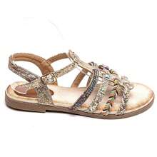 Sandales Plates Bohèmes à Brides Fantaisie Multicolores Et Strass - Snake - View 2