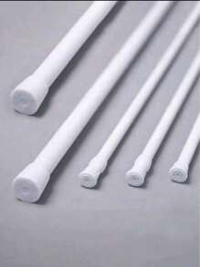 1pc Punch-Free Multi-Functional Telescopic Rod, Simple Installation, Perfect For Bathroom Shower Curtain Rod, Balcony Drying Rod, Wardrobe Hanging Clothes Rod, Door Window Hanging Curtain Rod, Curtain Rod Holder, Bathroom Accessories Home Bathroom Decor Back To School