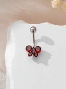 1 peça elegante e sexy com design de arco e borboleta de zircônia cúbica e piercing no umbigo, adequado para festas femininas, festivais de música e joias corporais