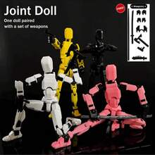 Multi-Jointed Action Figure Boy Robot Building Blocks Children's Educational Assembly Small Toy Doll Toy Third Generation Dummy Doll DIY Full Body Stress Relief Artifact, Birthday Gift, Children's Toy Boy 3D Printed Robot, Christmas, Boy And Girl Lucky 13 Collectible Doll, Desktop Decoration, Hand-Assembled Game, Children's Educational Toy, For Adult, Men Gift Ideas, Building Block Sets