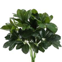 GTIDEA Artificial Shrubs Plants Fake Silk Schefflera Bushes Real Touch Faux Greenery Leaf Arrangements Indoor Outdoor Garden Office Home Table Centerpieces Wall Hanging