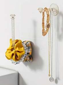 1 Stück/2 Stücke/3 Stücke/5 Stücke Schmuckorganizer Regal, wandmontierte Zubehör Aufbewahrungshaken, Armband Aufhängevorrichtung, Haarklammer Halter, Badezimmer Haken, spurlose Aufhängung, Schlüsselhalter, Wanddekoration, ideal zum Aufhängen von Halsketten, Schmuck, Armbändern, Badaccessoires