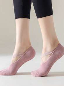 5 pares de calcetines de yoga para mujer, calcetines deportivos de danza antideslizantes de silicona, calcetines de fitness para Pilates de interior