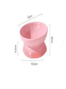 1pc Ombre Color Ceramic Cat/Dog Bowl With Raised Stand, Anti-Tilt Neck Protection Tilted Design Pet Bowl