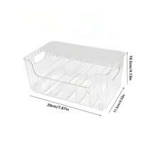 1pc 6-Compartments Detachable Spice Rack, Large Capacity Kitchen Condiment Storage Box, Suitable For Fridge, Cabinet, Countertop Seasoning Organization