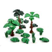 MOC City Trees, Buildings, Coconut Tree, Flower Plants, Trunk, Leaves, Farm, Street, Garden Landscape Building Blocks Toy Assembly - Multicolor - View 4