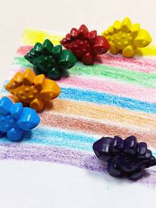 6 Colors Of Novel, Creative, Funny, Cute Little Dinosaur Shaped Crayons, With Bright Colors, No Dirty Hands, Washable, Smooth Painting, Art Painting Graffiti Crayons, Holiday Reward Small Gifts, Unique Shapes, Making You More Interested In Painting,Essential For Returning To School, Back To School Stationery For Students,Halloween, Christmas, And Birthday Reward Gift - Multicolor - View 3