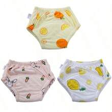 5pcs/Set Newborn Training Pants, Assorted Floral Patterns, Washable Lightweight Summer Potty Training Underwear, Reusable Cloth Diapers, Soft & Breathable, Suitable For Baby Boys And Girls, Essential Baby Item