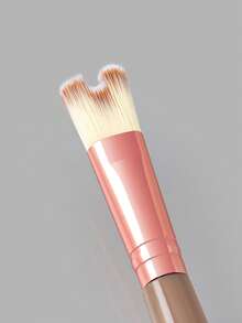 Pędzel do różu z podwójnym zakończeniem, pędzel do konturowania, pędzel do rozświetlacza z miękkim włosiem, mostek do nosa w kształcie litery U, pędzel do rozświetlacza do cieni, narzędzie do makijażu, pędzel do podkładu, pędzel do korektora, pędzel do różu, pędzel do konturowania, pędzel do różu, pędzel do bronzera, pędzel do pudru, pędzel do podkładu, pędzel do różu - Brązowy - Zobacz 3