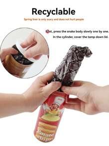 6pcs April Fool's Day Prank Toys Spring Snake Jumping Out Of Container, Fun Party Entertainment, Potato Chip Snake Novelty Toys, Potato Chip & Cockroach Model Combination Pack, Reusable