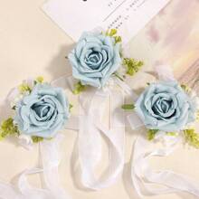 1 Stück Armband mit blauer Rosen Sternenhimmel Optik, Hochzeit Brautjungfer Party Feier Spitze Armband