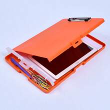 PP Folder Storage Box File Box A4 Writing Board Clip, Large-Capacity Nursing Clipboard With Pencil Case,Back To School,School Supplies