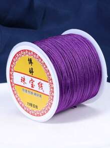 0.8mm Solid Color Acrylic Beading String, Suitable For DIY Bracelets And Necklaces - Non-Elastic Jewelry Making Supplies, 72 Yards