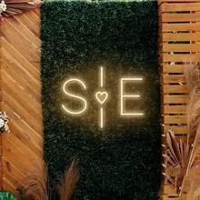 1个定制字母霓虹灯，简约婚礼霓虹灯，婚礼装饰，1个定制霓虹灯 - 个性化照片姓名日期可调光LED霓虹灯，定制霓虹灯，适用于家庭生日酒吧婚礼派对夜灯，圣诞节新年周年纪念情人节婚礼生日个性化礼物，都市盛会，时尚装饰，永恒之爱 - 彩色 - 查看 4