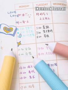 Languo 60-Color Oil-Based Ballpoint Pen - 10-Color Combined With 1-Color Multi-Color Pen For Diary Writing, Drawing And Note-Taking - 0.8mm Cute Cartoon Soft Grip Gel Pen, Gel Pen - Student Comic Drawing Colored Ballpoint Pen, Notebook Pen, Creative Stationery