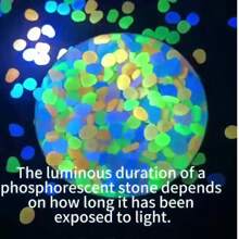 2025 Best-Selling New 50/100/200pcs Colorful Luminous Pebbles, Bright Glow Stones For Aquarium Landscaping/ Road Decoration Glowing Pebbles