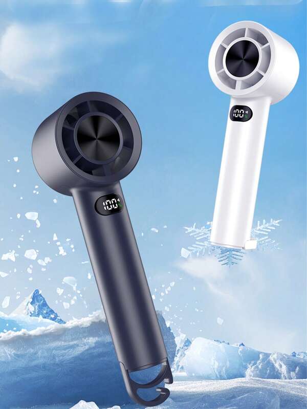100-Speed Violent Turbine Mini Fan, Usb Charging, Strong Wind Force, Outdoor Hook Portable High-Speed Handheld Fan