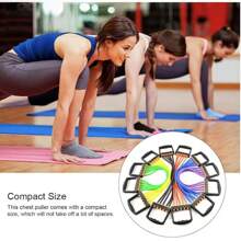 Tirador de fitness ajustable de alta resistencia: cinco niveles de resistencia ajustables a voluntad, que fortalecen los músculos de la parte superior del cuerpo. Ideal tanto para entrenamiento profesional como en casa. La banda de goma es duradera y resistente a roturas, el mango ergonómico es cómodo y antideslizante, y este equipo de fitness multifuncional facilita el entrenamiento de fuerza y tonificación. Ideal para brazos, pecho, espalda y hombros.