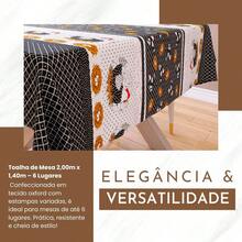 Rectangular 6-Seater Tablecloth 2.00m X 1.40m Oxford Various Prints - 母雞下蛋 - 查看 4