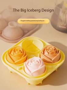 1 Stück 2-in-1 Rose & Diamant Eiswürfelform, Rosa, Gelb, Avocado Grün Rose geformte Eiswürfel Formen, leichter Auslösung Schnellgefrieren Kleine Eiswürfel Hersteller, tragbare Eisaufbewahrungsbox für den Hausgebrauch