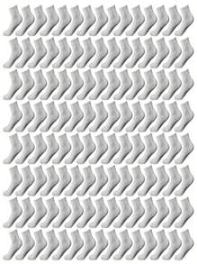 [Esenciales deportivos para hombres] 250/200/150/100/90/50/40/30/20/15/10/5/3/2/1 pares de calcetines deportivos de media caña clásicos en negro, blanco y gris para hombres, transpirables, absorben el sudor, con alta elasticidad, diseño de bloques de color a rayas, varios colores disponibles, oferta limitada en el tiempo