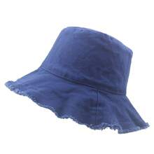 1pc Women Solid Color Artsy Fringed Bucket Hat, Versatile - Multicolor - View 21