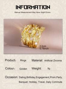 1 buc Inele de logodnă cu zirconiu cubic geometric plin de farmec, sortate după mărime, inele de logodnă cuplu, răsucite de lux pentru femei, decorațiuni zilnice, întâlniri, banchet, bal, petrecere, inel de bijuterii