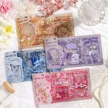 6 件薄纱纹理字母贴纸，适用于日记本、剪贴簿、计划簿和 DIY 工艺品