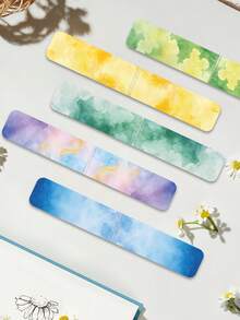 5 PCS Twilight Whisper Magnetic Bookmarks And Water Color Bookmarks Set, Double-Sided Magnetic Page Markers For Reading, Ideal Student Supplies And Gift For Book Lovers, Perfect For All Books And Notebooks , Back To School Gifts - Multicolor - View 11