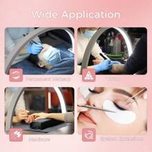 مصباح أظافر LED قطعة واحدة، طاولة LED بطول 40 سم، نصف هلالي للمكتب، مع شريط لاصق ثابت، قابس USB، مصباح أظافر لإضاءة الطرافة المكتبية والتطريز والجمال في صالون التجميل