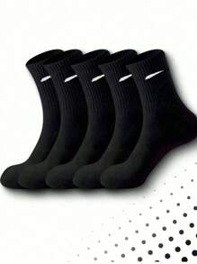 10 pares de calcetines casuales a rayas blancas y negras de estilo callejero unisex, simples y de moda, calcetines transpirables y que absorben la humedad hasta el tobillo para parejas, otoño