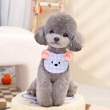 Baberos bandana de estilo coreano para mascotas, baberos de perro con bordados de moda para perros pequeños, accesorios para perros teddy poodle - Rosa - Ver 11