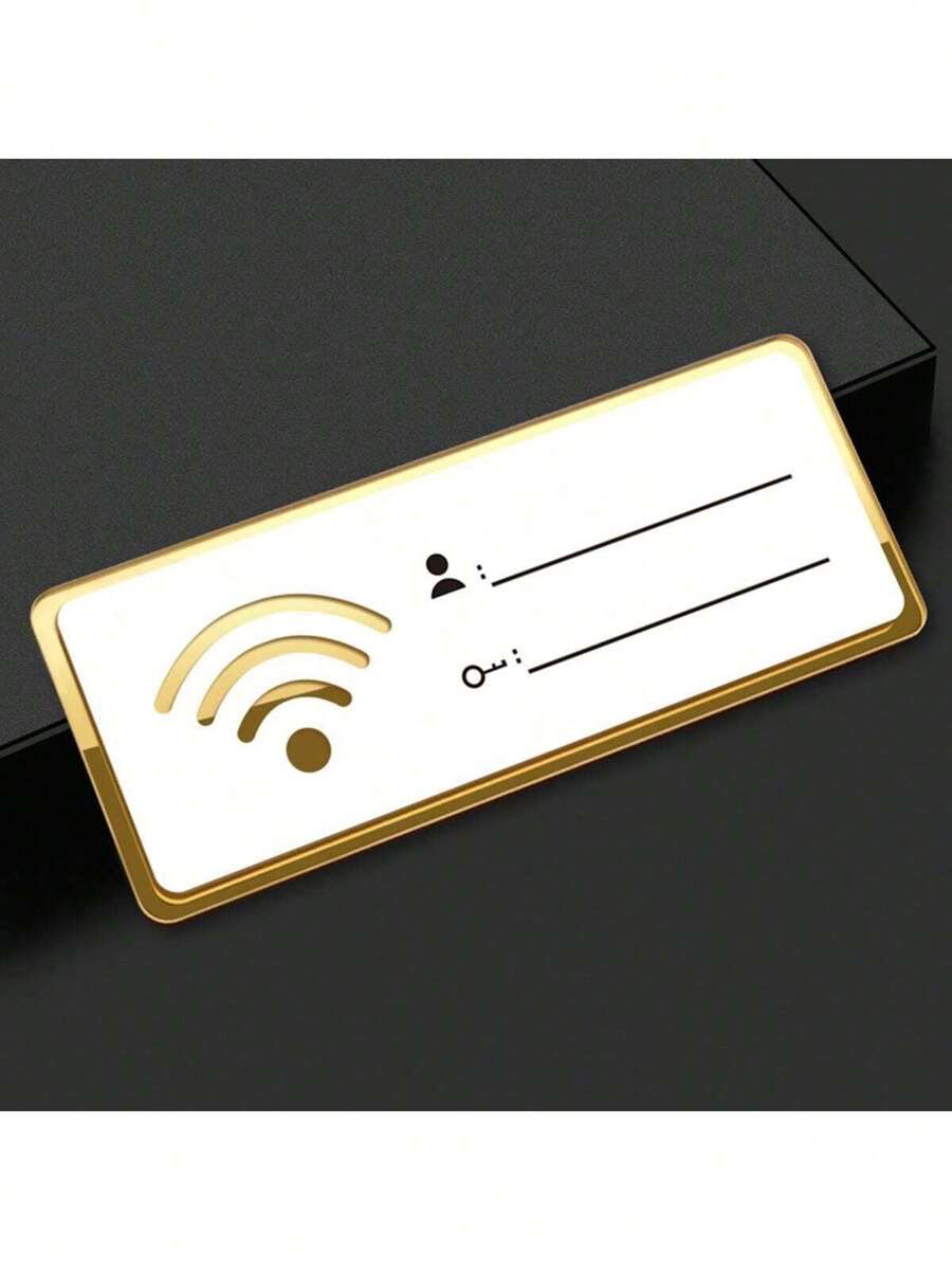 Acrylic WiFi Indicator Sign Wholesale, Acrylic Network Coverage Free WiFi Password Wall Sticker, Acrylic Prompt Sign Board Room Decor Bedroom Decor Home Decor Wall Decor - Multicolor - View 1