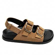 Giày sandal khóa đôi có quai sau có thể điều chỉnh – Kiểu dáng thoải mái - Lạc đà - Xem 4