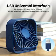 TOPK Mini Desk Fan - Portable USB Cooling Fan With 3 Speeds, 360° Rotation, Silent Operation - Ideal For Home, Office, Bedroom, Dorm, And Outdoor Use - Multicolor - View 8