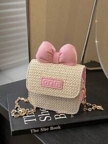 Cute Bow Crossbody Mini Bag, 2025 New Cartoon Shoulder Bag, Casual Outing Accessories Purse For Girls - A - View 3