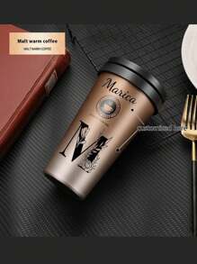 Customizable Vacuum Stainless Steel Coffee Cup Creative Handle Insulated Cup Vacuum Portable Car Cup Gift Cup Office Bedroom Water Cup,Brunch-Ready