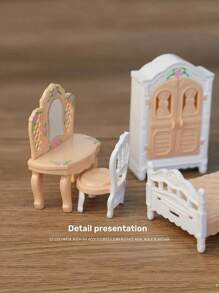 Mini Dollhouse Furniture Set, Suitable For Bedroom, Living Room And Bathroom Decor | Ideal Christmas/Halloween Gift, Dollhouse Miniatures. Mini Furniture Set, Fit For Doll House - Bedroom, Living Room, Kitchen, Bathroom Accessories - Holiday Gifts, Christmas, Halloween
