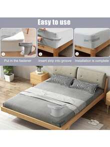 4 件隐形床单固定器，重型床单夹，多功能床单夹，床单防滑夹，适用于所有床尺寸，将床单固定到位，现代家居用品 - 彩色 - 查看 3