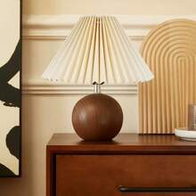 1 قطعة مصباح طاولة ديكوري بملمس خشبي ذو ثلاثة ألوان قابل للتعتيم بتغذية USB، بتصميم نوردي حديث و أسلوب فينتاج مناسب لغرفة النوم والمطعم والمكتب، قابل للتعديل من حيث السطوع ودرجة الحرارة اللونية، مصدر ضوئي LED - شوكولاته بني - مشاهدة 8