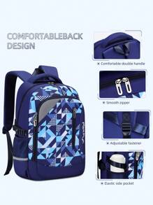 Conjunto de 3 piezas Mochila con estampado a cuadros de moda, cierre con cremallera, cabe portátil de 15.6", tela impermeable y duradera, gran capacidad con múltiples bolsillos, correas de hombro ajustables, adecuada para viajes, trabajo, escuela, vuelta al cole, regalo