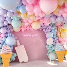 113pcs Pastel Rainbow Balloon Arch Kit, Macaron Color Assorted Party Balloon Garland Set, Suitable For Baby Shower, Wedding, Engagement, Birthday, Gender Reveal, Anniversary, Easter Decor