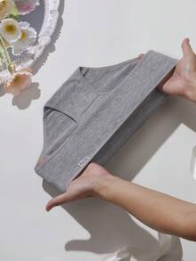 5 件装女士棉花糖色低腰纯色内裤，纯棉三角裤，适合少女和学生