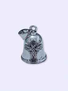 1 pezzo Ciondolo a forma di campana da motocicletta vintage - in lega di zinco placcata cromo - suono nitido e cristallino, amuleto portafortuna per motociclisti, accessorio ideale per gli appassionati di moto, placcatura elettrolitica per una finitura lucente e durevole, la campana nitida serve come promemoria di durante la guida, può essere usato come ciondolo per collana o portachiavi per esaltare lo stile personale, augurandoti buona fortuna nei tuoi viaggi - Fermaglio ornamentale - Visualizzare 11