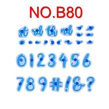 66 piezas Juego de sellos de plástico para imprimir en pasteles, incluye letras mayúsculas y minúsculas, números y símbolos para escribir mensajes en tartas de cumpleaños DIY