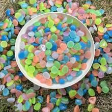 2025 Best-Selling New 50/100/200pcs Colorful Luminous Pebbles, Bright Glow Stones For Aquarium Landscaping/ Road Decoration Glowing Pebbles
